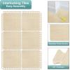imageSorbus Wood Grain Floor Tiles Foam Mat EVA Interlocking Mats Tile 38Inch Thick Flooring Wood Puzzle Exercise Mats wBorders  Home Playroom Basement Apartment Trade Show Baby DanceLight Pine