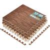 imageSorbus Wood Grain Floor Tiles Foam Mat EVA Interlocking Mats Tile 38Inch Thick Flooring Wood Puzzle Exercise Mats wBorders  Home Playroom Basement Apartment Trade Show Baby DanceWood Grain  Dark