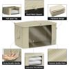 imageSorbus Foldable Storage Bag Organizers Large Clear Window ampamp Carry Handles Great for Clothes Blankets Closets Bedrooms and more 4 Pack GrayBeige