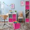 imageSorbus Foldable Storage Cube Basket Bin  Great for Nursery Playroom Closet Home Organization Aqua Pink Orange 18 Pack