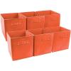 imageSorbus Foldable Storage Cube Basket Bin  Great for Nursery Playroom Closet Home Organization Aqua Pink Orange 18 Pack