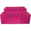 imageSorbus Foldable Storage Cube Basket Bin Set of 12 6 Pink 6 Aqua
