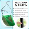 imageSorbus Hanging Hammock Chair  Tree Pod Sensory Swing  Outdoor Camping Cacoon Chair  Collapsible and Lightweight Swings  Swinging Rocker Chairs for Camp Travel Hiking Tent Porch 500 lb MaxGreen