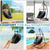 imageSorbus Hanging Hammock Chair  Tree Pod Sensory Swing  Outdoor Camping Cacoon Chair  Collapsible and Lightweight Swings  Swinging Rocker Chairs for Camp Travel Hiking Tent Porch 500 lb MaxBlack