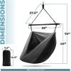 imageSorbus Hanging Hammock Chair  Tree Pod Sensory Swing  Outdoor Camping Cacoon Chair  Collapsible and Lightweight Swings  Swinging Rocker Chairs for Camp Travel Hiking Tent Porch 500 lb MaxBlack