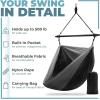 imageSorbus Hanging Hammock Chair  Tree Pod Sensory Swing  Outdoor Camping Cacoon Chair  Collapsible and Lightweight Swings  Swinging Rocker Chairs for Camp Travel Hiking Tent Porch 500 lb MaxBlack