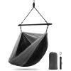 imageSorbus Hanging Hammock Chair  Tree Pod Sensory Swing  Outdoor Camping Cacoon Chair  Collapsible and Lightweight Swings  Swinging Rocker Chairs for Camp Travel Hiking Tent Porch 500 lb MaxBlack