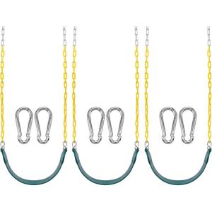 imageSorbus Baby Swing  High Back Full Toddler Swing Bucket Swing for Infants and Toddlers with Coated Chains Fully Assembled Swing Set Accessories  Durable and Comfortable  Ages 6 Months and Up3 Swing Seats