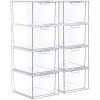 imageSorbus Stackable Acrylic Drawers  Clear Make Up Organizers for Vanity  2 Plastic Storage Bins for Room Decor Bathroom Organization and Storage Office Supplies Makeup Drawer Organizer Undersink8 Drawers