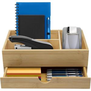 imageSorbus Storage Drawer Organizer for Office Desk top Countertop Storage Bamboo Wood Organization for Office Makeup Cosmetics Skincare Supplies Vanity Bathroom etc