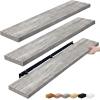 imageSorbus Floating Shelves for Wall  55 Inch ExtraLong Bathroom Shelves Wall Decor for Bedroom Kitchen Living Room Book Storage  Mounted Floating Shelf with Hidden Brackets White 2 PackGrey