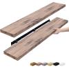imageSorbus Floating Shelves for Wall  55 Inch ExtraLong Bathroom Shelves Wall Decor for Bedroom Kitchen Living Room Book Storage  Mounted Floating Shelf with Hidden Brackets White 2 PackMahogany