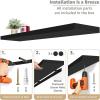 imageSorbus Floating Shelves for Wall  55 Inch ExtraLong Bathroom Shelves Wall Decor for Bedroom Kitchen Living Room Book Storage  Mounted Floating Shelf with Hidden Brackets White 2 PackBlack