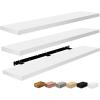 imageSorbus Floating Shelves for Wall  55 Inch ExtraLong Bathroom Shelves Wall Decor for Bedroom Kitchen Living Room Book Storage  Mounted Floating Shelf with Hidden Brackets White 2 PackWhite