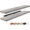 imageSorbus Floating Shelves for Wall  55 Inch ExtraLong Bathroom Shelves Wall Decor for Bedroom Kitchen Living Room Book Storage  Mounted Floating Shelf with Hidden Brackets White 2 PackGrey