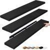 imageSorbus Floating Shelves for Wall  55 Inch ExtraLong Bathroom Shelves Wall Decor for Bedroom Kitchen Living Room Book Storage  Mounted Floating Shelf with Hidden Brackets White 2 PackBlack