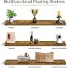imageSorbus Floating Shelves for Wall  55 Inch ExtraLong Bathroom Shelves Wall Decor for Bedroom Kitchen Living Room Book Storage  Mounted Floating Shelf with Hidden Brackets White 2 PackRustic Brown