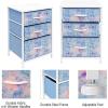 imageSorbus Nightstand Storage Organizer with 3 Drawers  Kids Girls Boys Bedroom Furniture Storage Chest for Clothes Closet Organization  Steel Frame Wood Top Fabric Bin Pastel Tiedye BluePinkTiedye Blue