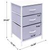 imageSorbus Nightstand Storage Organizer with 3 Drawers  Kids Girls Boys Bedroom Furniture Storage Chest for Clothes Closet Organization  Steel Frame Wood Top Fabric Bin Pastel Tiedye BluePinkPastel Purple