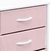 imageSorbus Nightstand Storage Organizer with 3 Drawers  Kids Girls Boys Bedroom Furniture Storage Chest for Clothes Closet Organization  Steel Frame Wood Top Fabric Bin Pastel Tiedye BluePinkPastel Pink