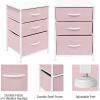 imageSorbus Nightstand Storage Organizer with 3 Drawers  Kids Girls Boys Bedroom Furniture Storage Chest for Clothes Closet Organization  Steel Frame Wood Top Fabric Bin Pastel Tiedye BluePinkPastel Pink