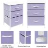 imageSorbus Nightstand Storage Organizer with 3 Drawers  Kids Girls Boys Bedroom Furniture Storage Chest for Clothes Closet Organization  Steel Frame Wood Top Fabric Bin Pastel Tiedye BluePinkPastel Purple
