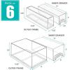 imageSorbus Fridge Drawers  Clear Stackable Pull Out Refrigerator Organizer Bins  Food Storage Containers for Kitchen Freezer Vanity ampamp Fridge 6 Pack  1 Large 2 Small Stackable Drawer Bins