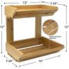 imageSorbus Bamboo Fruit Vegetable Basket Kitchen Counter Stand 2 Tier Rack Home Storage Tiered Bowl Display Tray Holder for Bread Fruit Vegetables ampamp Snacks