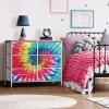imageSorbus Dresser with 6 Drawers  Furniture Storage Tower Unit for Bedroom Hallway Closet Office Organization  Steel Frame Wood Top Easy Pull Fabric Bins 6Drawer TieDye