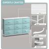 imageSorbus Kids Dresser with 9 Drawers  Storage Unit Organizer Chest for Clothes  Bedroom Kids Room Nursery ampamp ClosetAqua