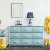 imageSorbus Kids Dresser with 9 Drawers  Storage Unit Organizer Chest for Clothes  Bedroom Kids Room Nursery ampamp ClosetAqua