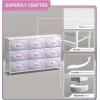 imageSorbus Kids Dresser with 9 Drawers  Storage Unit Organizer Chest for Clothes  Bedroom Kids Room Nursery ampamp ClosetRainbow Sparkle