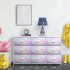 imageSorbus Kids Dresser with 9 Drawers  Storage Unit Organizer Chest for Clothes  Bedroom Kids Room Nursery ampamp ClosetRainbow Sparkle