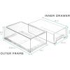 imageSorbus Medium Clear Storage Drawers 6 Pack  Stackable Organizer Drawers for Fridge Pantry Kitchen  PullOut Storage Bins with Handles Slide Out Acrylic Drawers6 Pack