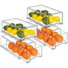 imageSorbus Medium Clear Storage Drawers 6 Pack  Stackable Organizer Drawers for Fridge Pantry Kitchen  PullOut Storage Bins with Handles Slide Out Acrylic Drawers4 Pack