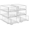 imageSorbus Medium Clear Storage Drawers 6 Pack  Stackable Organizer Drawers for Fridge Pantry Kitchen  PullOut Storage Bins with Handles Slide Out Acrylic Drawers6 Pack