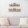 imageSorbus Rustic Floating Wood Shelves for Bathroom Decorative Storage Shelves for Kitchen Wall Baby Nursery Dcor Farmhouse Spice Rack Living Room Book Shelf Organizer Maple