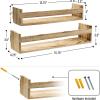 imageSorbus Rustic Floating Wood Shelves for Bathroom Decorative Storage Shelves for Kitchen Wall Baby Nursery Dcor Farmhouse Spice Rack Living Room Book Shelf Organizer Maple