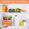 imageSorbus Fridge Drawers  Clear Stackable Pull Out Refrigerator Organizer Bins  Food Storage Containers for Kitchen Freezer Vanity ampamp Fridge 6 Pack  1 Medium 2 Small Stackable Drawer Bins