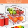imageSorbus Fridge Drawers  Clear Stackable Pull Out Refrigerator Organizer Bins  Food Storage Containers for Kitchen Freezer Vanity ampamp Fridge 6 Pack  1 Medium 2 Small Stackable Drawer Bins