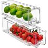 imageSorbus Small Clear Storage Drawers 6 Pack  Stackable Organizer Bins with PullOut Drawers for Kitchen Pantry or Fridge  Acrylic Storage Bins with Handles2 Pack