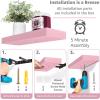 image:imageSorbus Floating Shelves for Wall  16 Inch Floating Shelf for Kitchen Bedroom Living Room Bathroom Home amp Wall Decor  Mounted Bathroom Shelves with Invisible Brackets Breezy Blue 4 PackSoft Pink