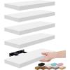 image:imageSorbus Floating Shelves for Wall  16 Inch Floating Shelf for Kitchen Bedroom Living Room Bathroom Home amp Wall Decor  Mounted Bathroom Shelves with Invisible Brackets Breezy Blue 4 PackWhite