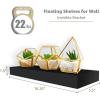 image:imageSorbus Floating Shelves for Wall  16 Inch Floating Shelf for Kitchen Bedroom Living Room Bathroom Home amp Wall Decor  Mounted Bathroom Shelves with Invisible Brackets Breezy Blue 4 PackBlack