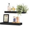 image:imageSorbus Floating Shelves for Wall  16 Inch Floating Shelf for Kitchen Bedroom Living Room Bathroom Home amp Wall Decor  Mounted Bathroom Shelves with Invisible Brackets Breezy Blue 4 PackBlack