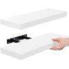 image:imageSorbus Floating Shelves for Wall  16 Inch Floating Shelf for Kitchen Bedroom Living Room Bathroom Home amp Wall Decor  Mounted Bathroom Shelves with Invisible Brackets Breezy Blue 4 PackWhite