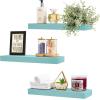 image:imageSorbus Floating Shelves for Wall  16 Inch Floating Shelf for Kitchen Bedroom Living Room Bathroom Home amp Wall Decor  Mounted Bathroom Shelves with Invisible Brackets Breezy Blue 4 PackBreezy Blue