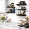 image:imageSorbus Floating Shelves for Wall  16 Inch Floating Shelf for Kitchen Bedroom Living Room Bathroom Home amp Wall Decor  Mounted Bathroom Shelves with Invisible Brackets Breezy Blue 4 PackBlack