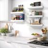 image:imageSorbus Floating Shelves for Wall  16 Inch Floating Shelf for Kitchen Bedroom Living Room Bathroom Home amp Wall Decor  Mounted Bathroom Shelves with Invisible Brackets Breezy Blue 4 PackWhite
