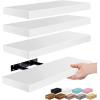 image:imageSorbus Floating Shelves for Wall  16 Inch Floating Shelf for Kitchen Bedroom Living Room Bathroom Home amp Wall Decor  Mounted Bathroom Shelves with Invisible Brackets Breezy Blue 4 PackWhite